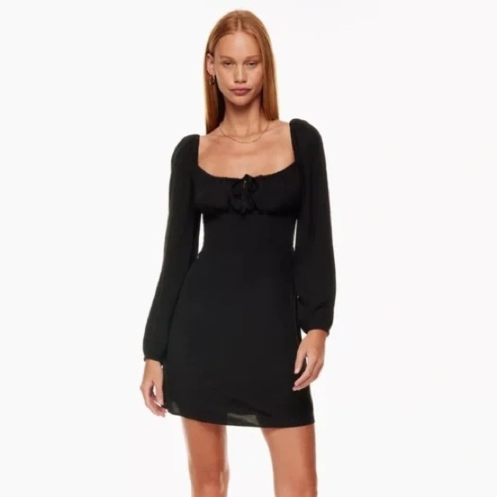 Aritzia Sunday Best Delilah Longsleeve Dress Black